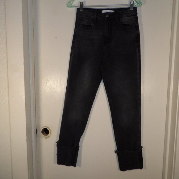 Disclosed High Rise Permanent Crop Black Jeans Sz 3/26 - Picture 1 of 7